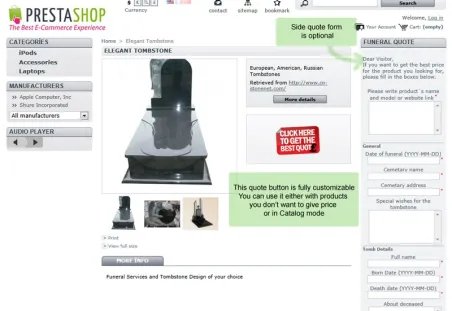 Prestashop Funeral Services Quote