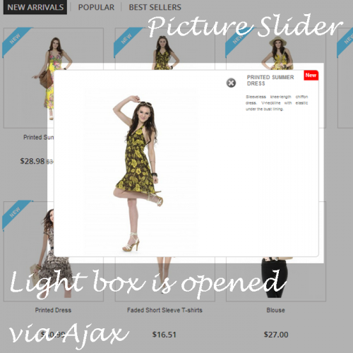 Quick View and Product Slider Module