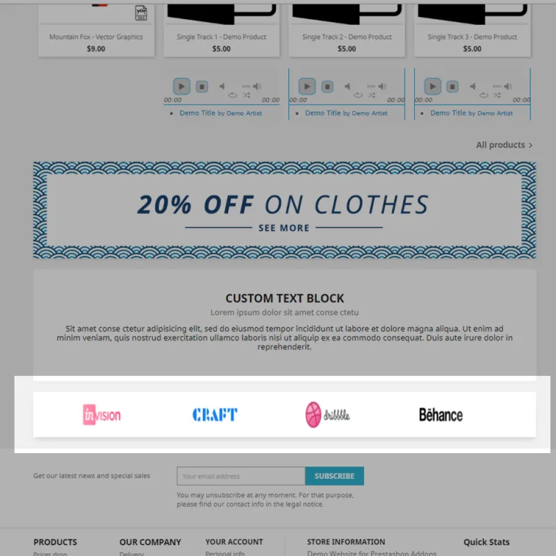 Prestashop Existing Customers / References / Suppliers / Brands / Manufacturers Responsive Slider Module Prestashop Existing Customers / References / Suppliers / Brands / Manufacturers Responsive Slider Module