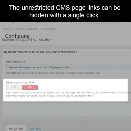 Private CMS - Customer Group CMS Authorization Module
