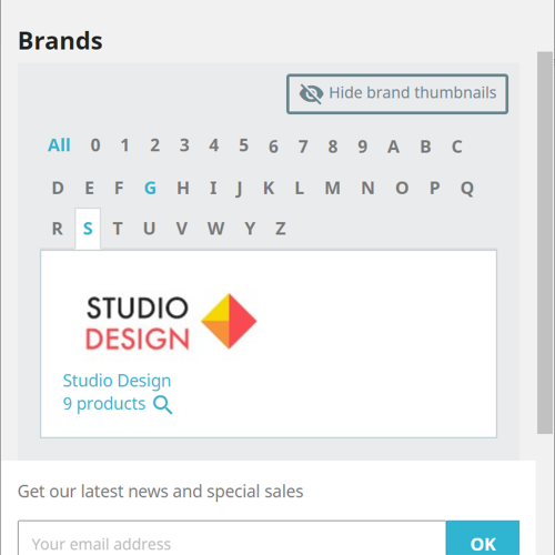 Custom Brands Page for Prestashop