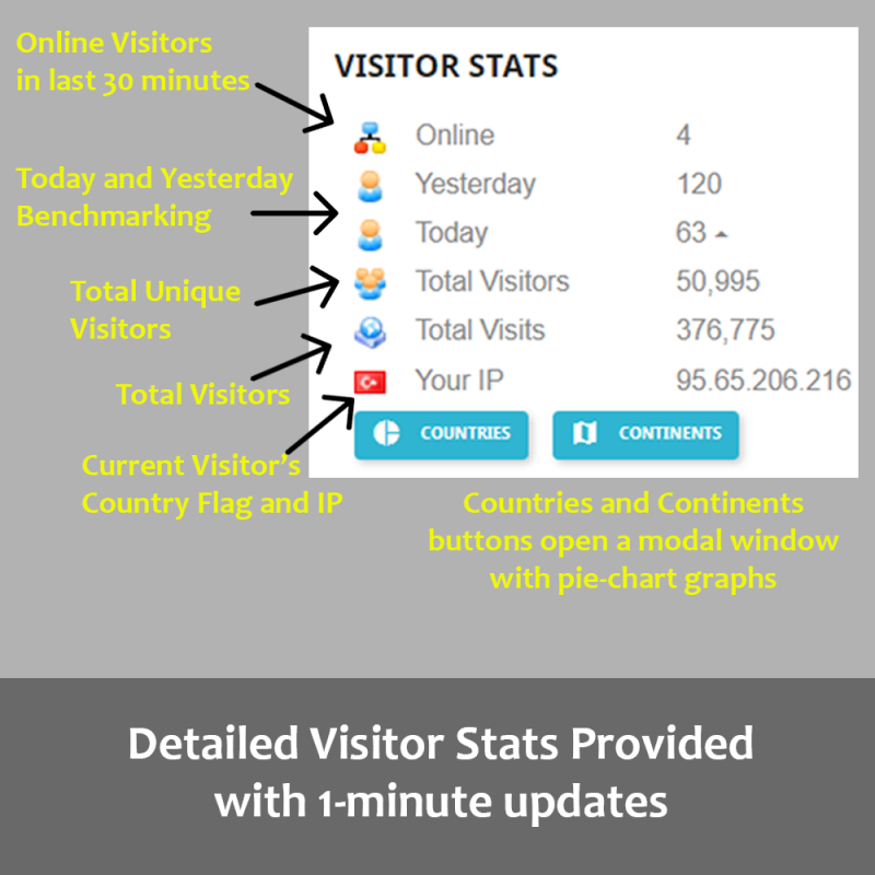 Schnelle Statistiken - Besucherstatistiken auf der Startseite