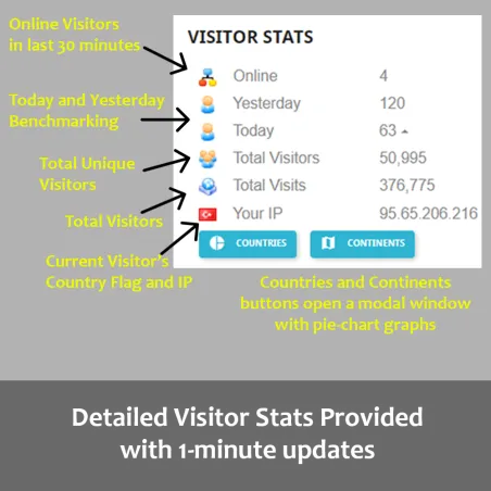 Prestashop Quick Stats - Visitor Statistics on Front Office Module