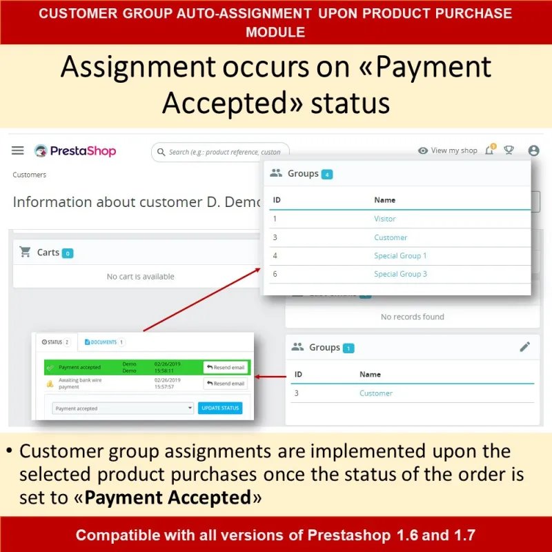 Customer Group Auto-Assignment upon Product Purchase Module