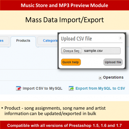 Music Store and MP3 Preview Module