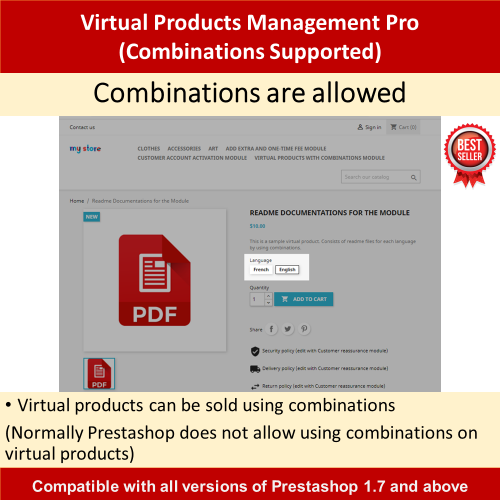 Virtual Products with Combinations Module