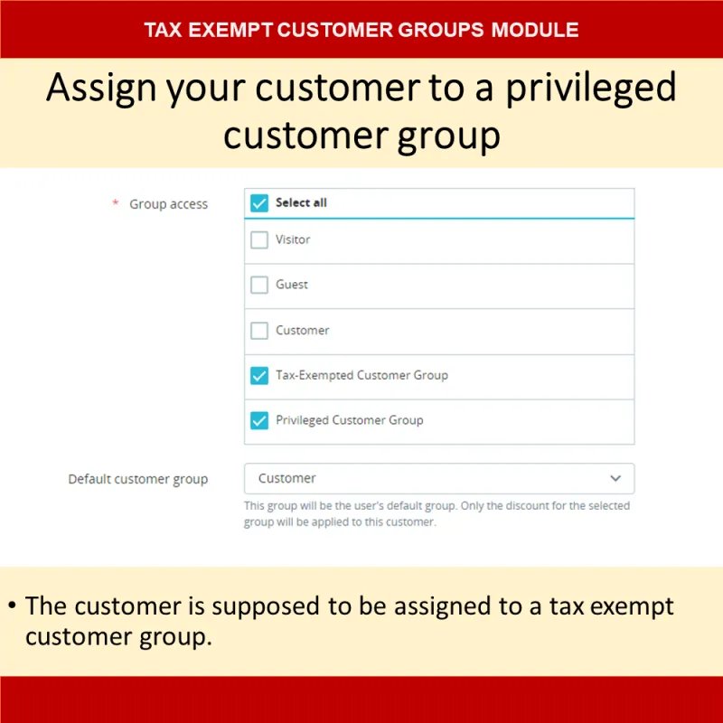 Tax Exempt Customer Groups Module