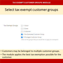 Módulo de Grupos de Clientes Isentos de Imposto