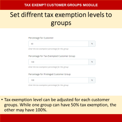 Módulo de Grupos de Clientes Exentos de Impuestos